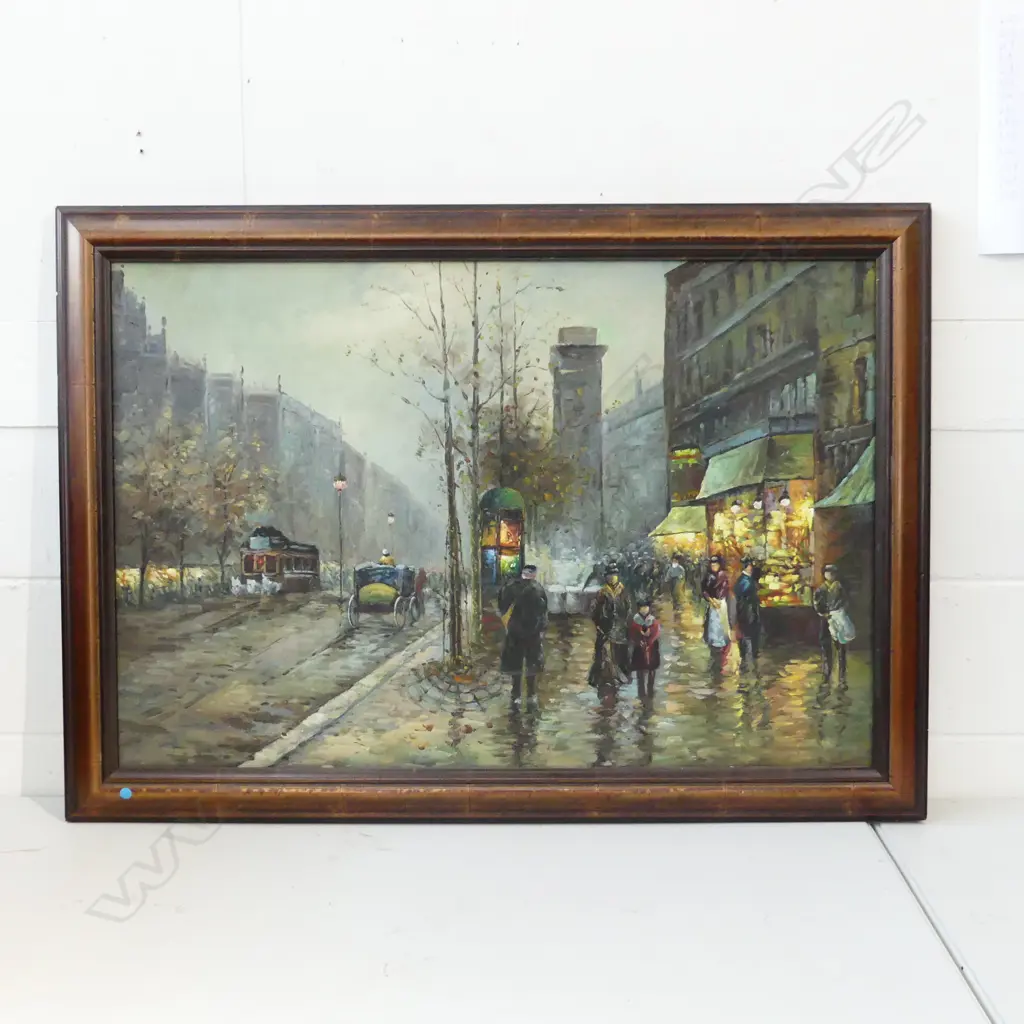 OIL PTG OF PARISIAN STREET SCENE. H.600 x 900mm Image 1++