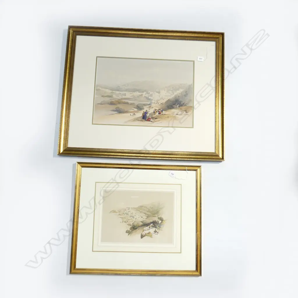 2 DAVID ROBERTS CHROMOLITHOGRAPHS 255x345 / 340x490mm Image 1++