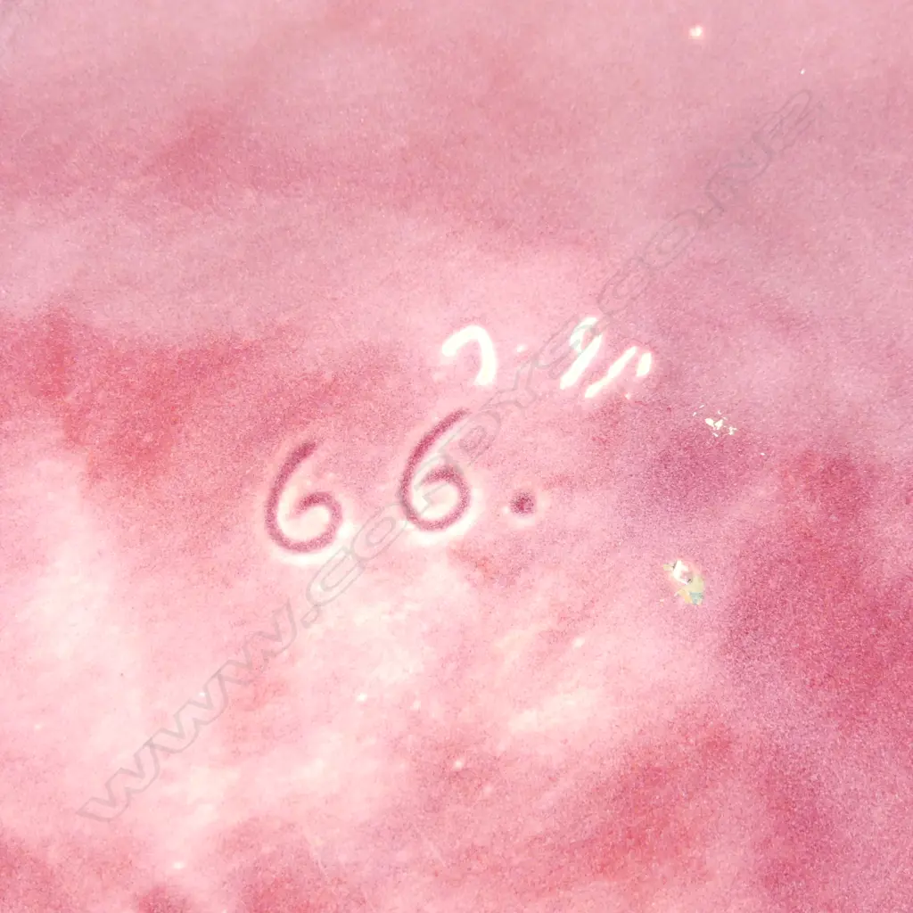 CROWN LYNN LARGE TRICKLE GLAZE FLOAT BOWL #66 WITH FRACTION MARK (SM CHIP) DIA 270MM Image 1++