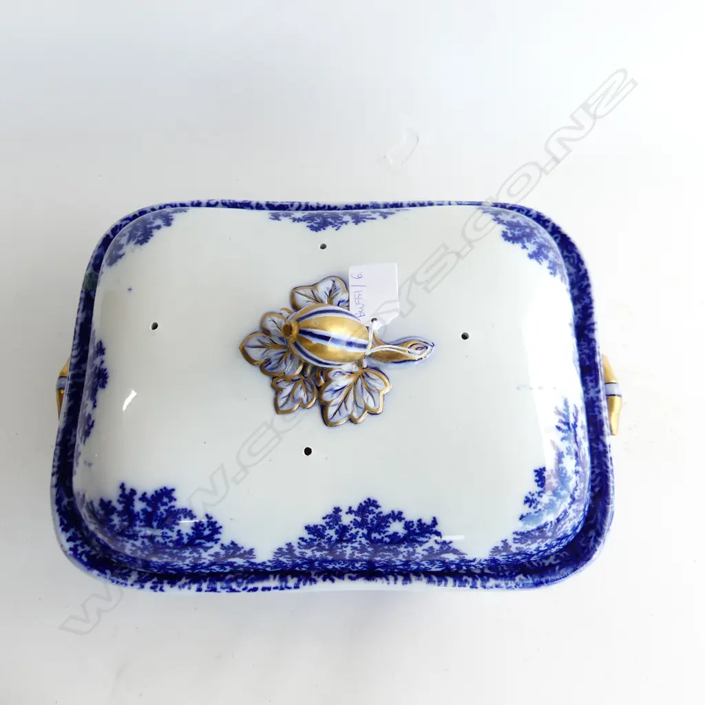 COPELAND SPODE LG B/W LIDDED TUREEN 330x230mm Image 1++