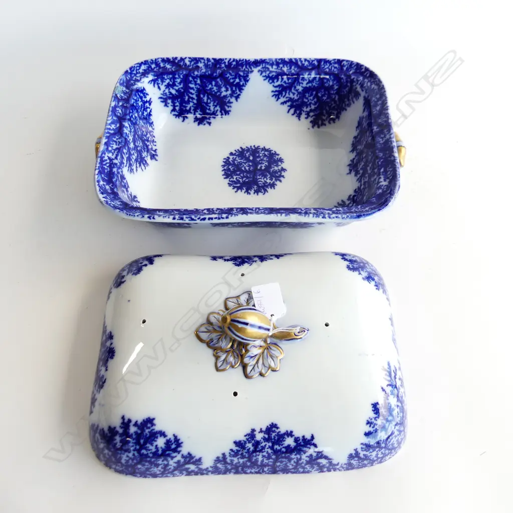 COPELAND SPODE LG B/W LIDDED TUREEN 330x230mm Image 1++