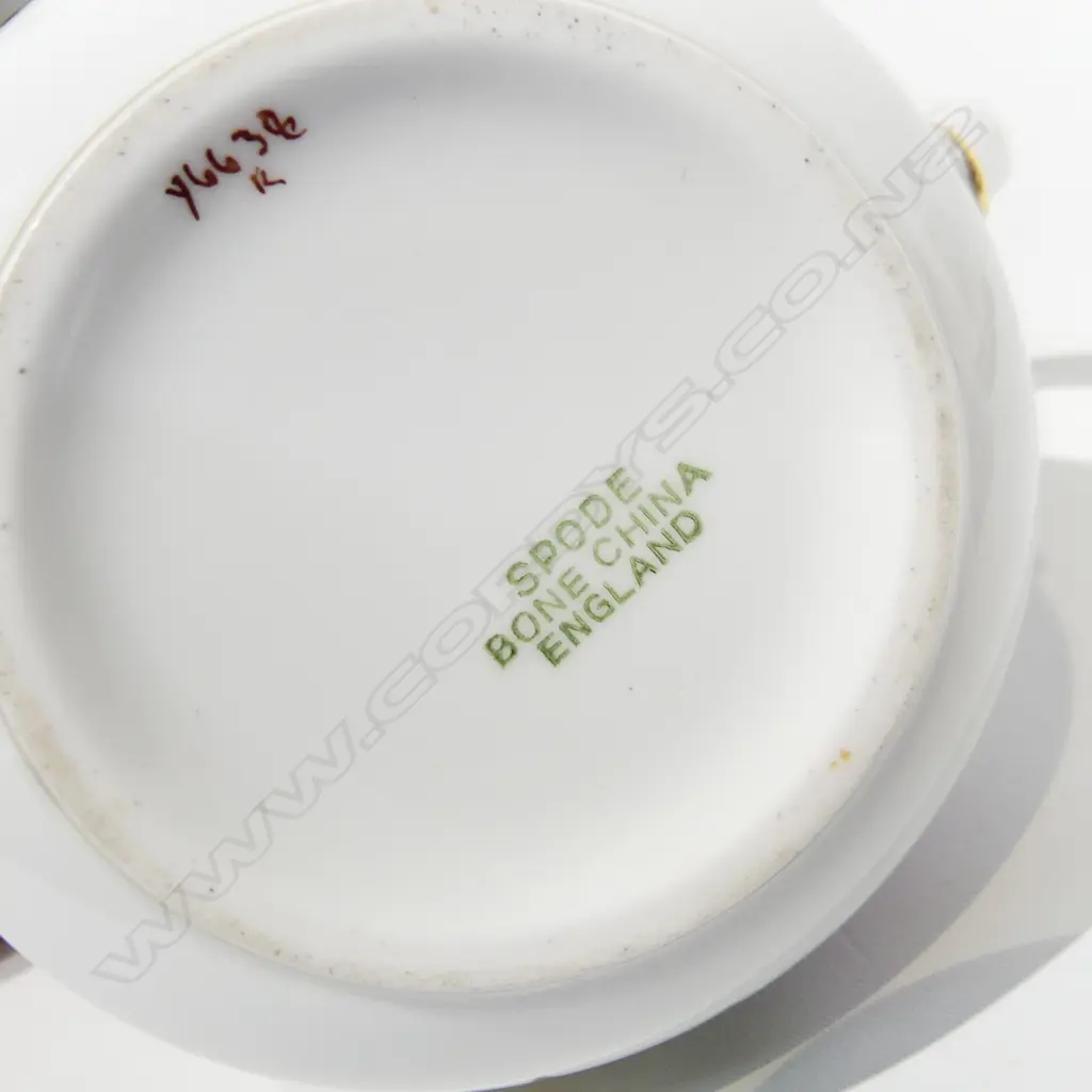 SPODE RHODODENDRUM COFFEE SET; COFFEE POT, MILK JUG & BOWL, 6 DEMITASSE CUPS & SAUCERS  Image 1++