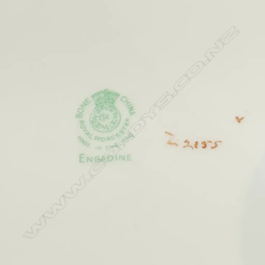 3 MINTON PLATES WITH TURQUOISE & FLORAL RIMS (DIA 220MM) + ROYAL WORCESTER PLATE (DIA  270MM) Image 1++