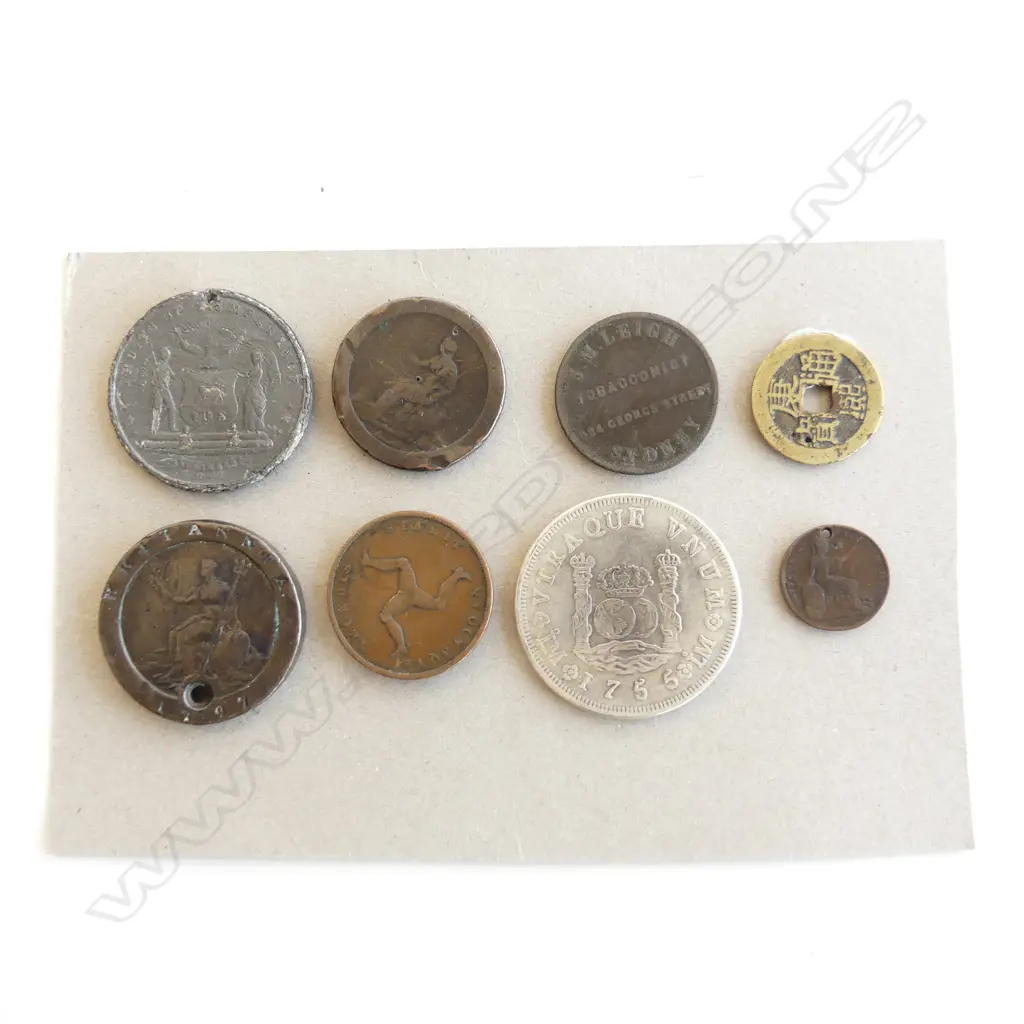 8 OLD ASSORTED COINS - 18TH & 19TH CENTURY Image 1++