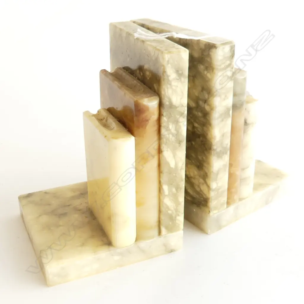 PR OF MARBLE BOOK FORM BOOKENDS H 150 MM Image 1++