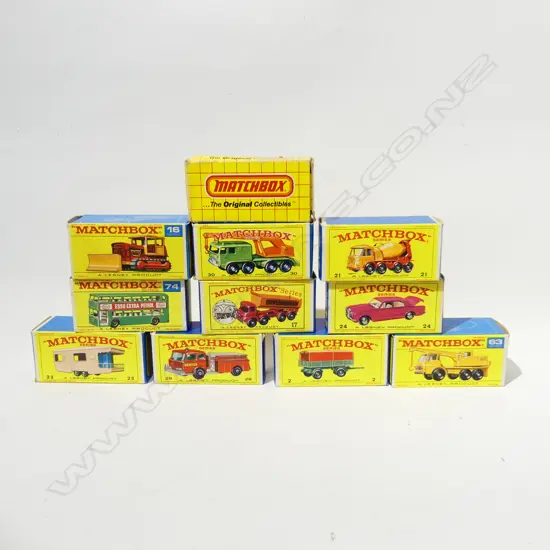 11 MATCHBOX MODEL VEHICLES, ALL BOXED L.80mm