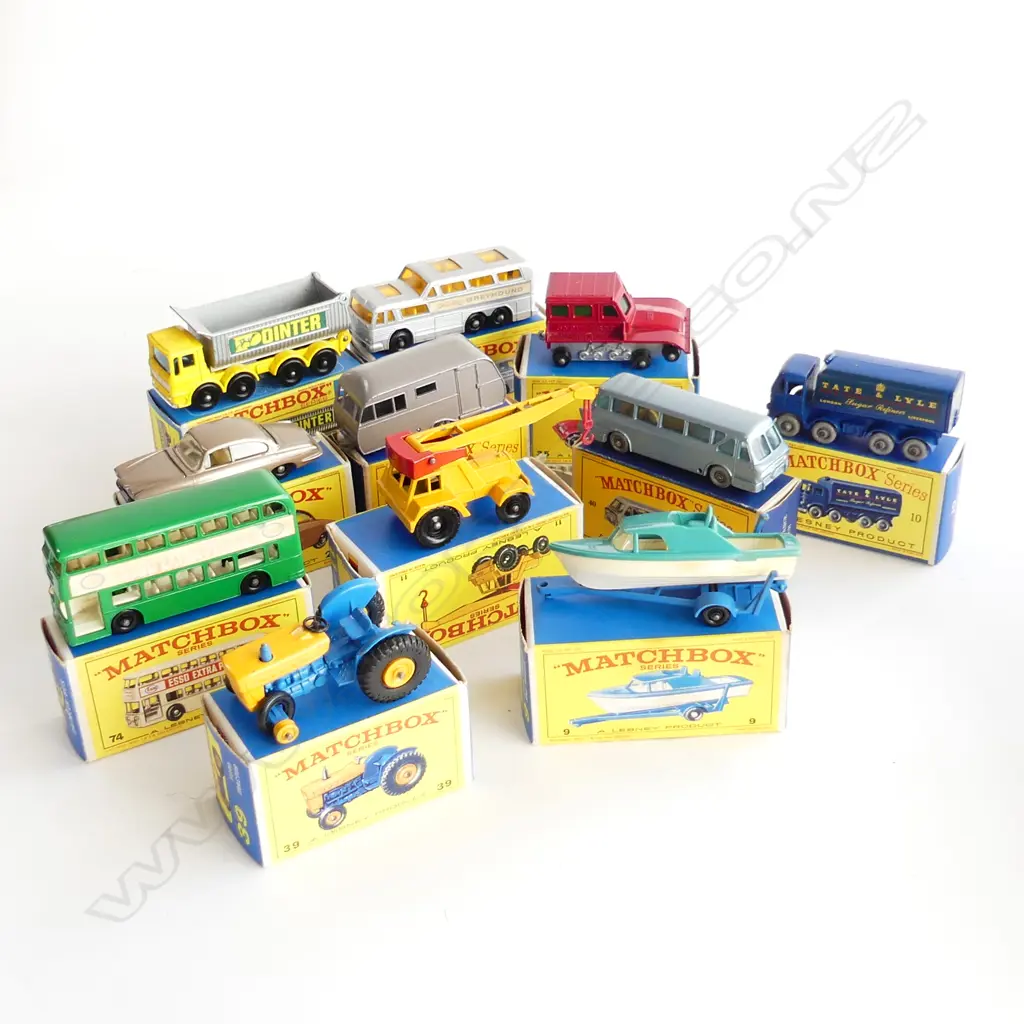 11 MATCHBOX MODEL VEHICLES, ALL BOXED L.80mm Image 1++