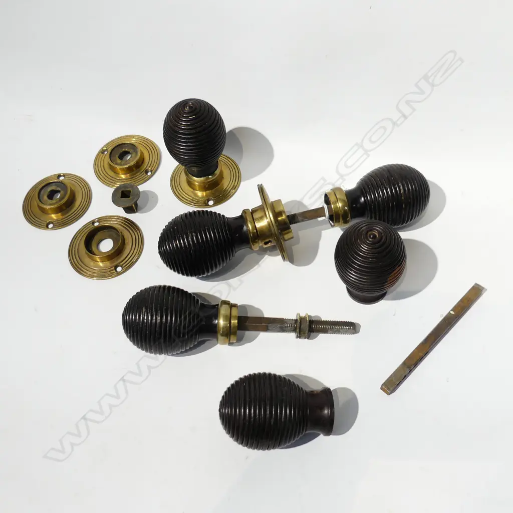 3 PRS EBONISED DOOR HANDLES Image 1++