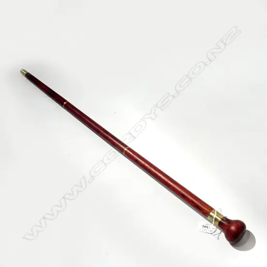 3 PCE ROSEWOOD WALKING STICK L.910mm w. BAG