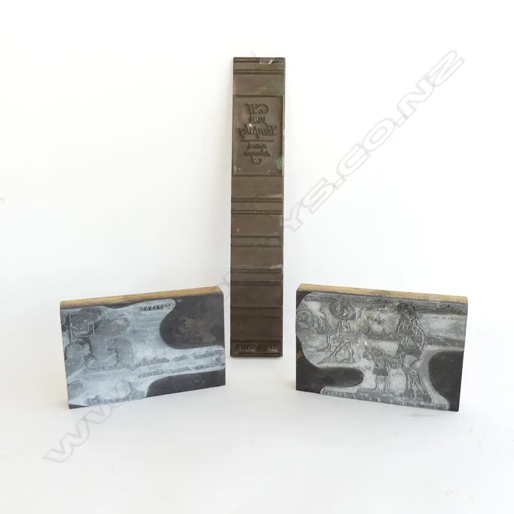 3 ARTIST BLOCKS, 1 COPPER - GE VON TEMPSKY & ALISTAR TAYLOR & 2 ON WOOD/METAL 'YOU SHOULD SEE THE SIZE OF THIS GUYS BALL Image 1++