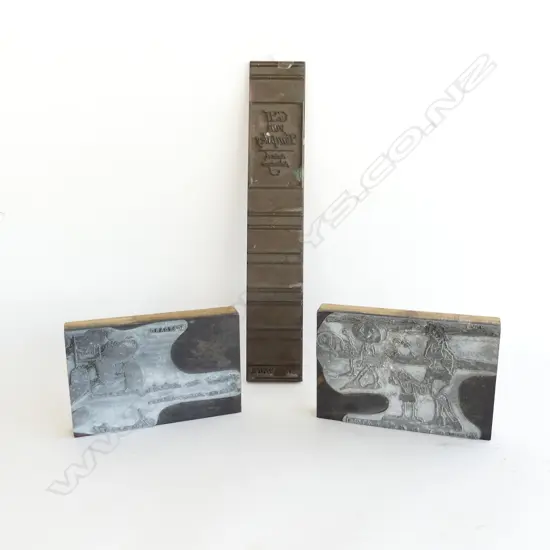 3 ARTIST BLOCKS, 1 COPPER - GE VON TEMPSKY & ALISTAR TAYLOR & 2 ON WOOD/METAL 'YOU SHOULD SEE THE SIZE OF THIS GUYS BALL