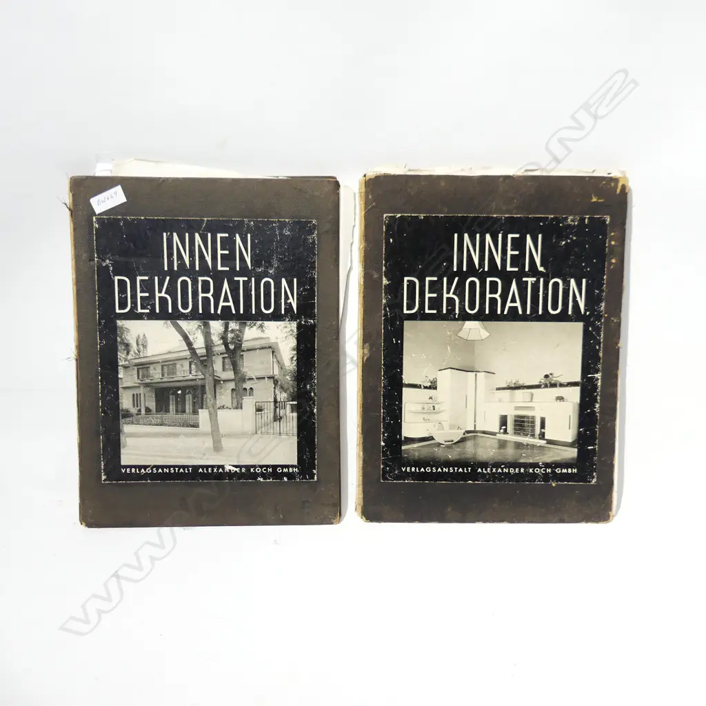2 VINTAGE GERMAN INTERIOR DECORATION BOOKS; 'INNEN DEKORATION' C.1934 Image 1++