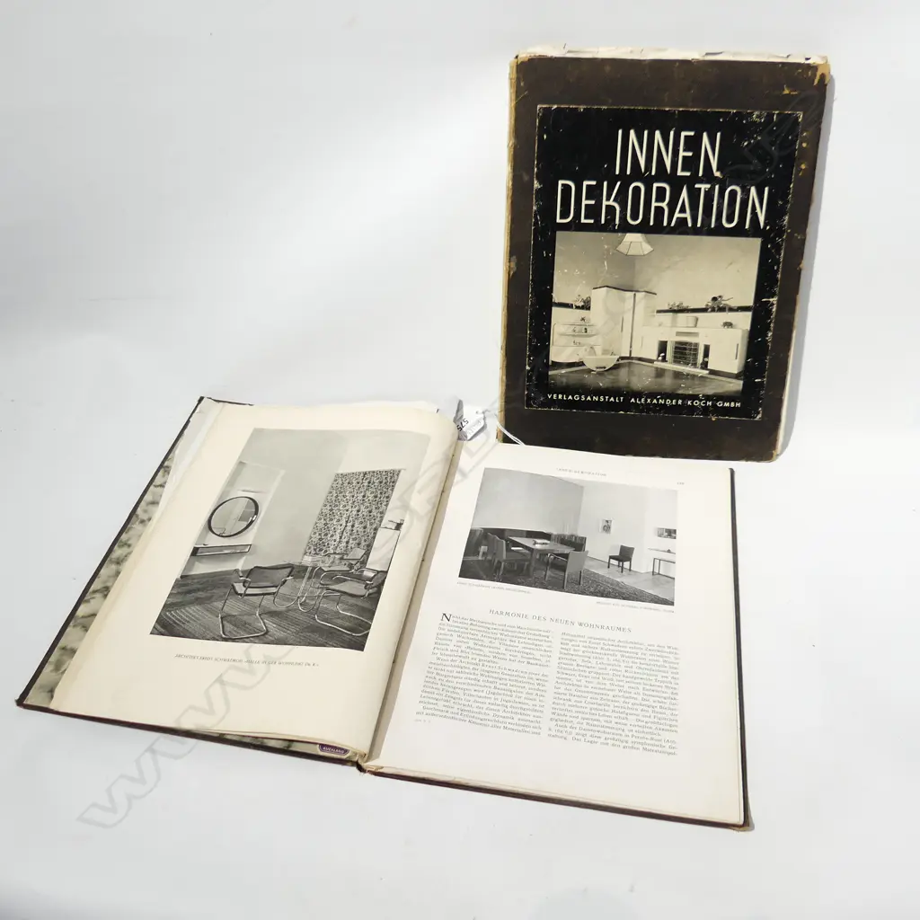 2 VINTAGE GERMAN INTERIOR DECORATION BOOKS; 'INNEN DEKORATION' C.1934 Image 1++