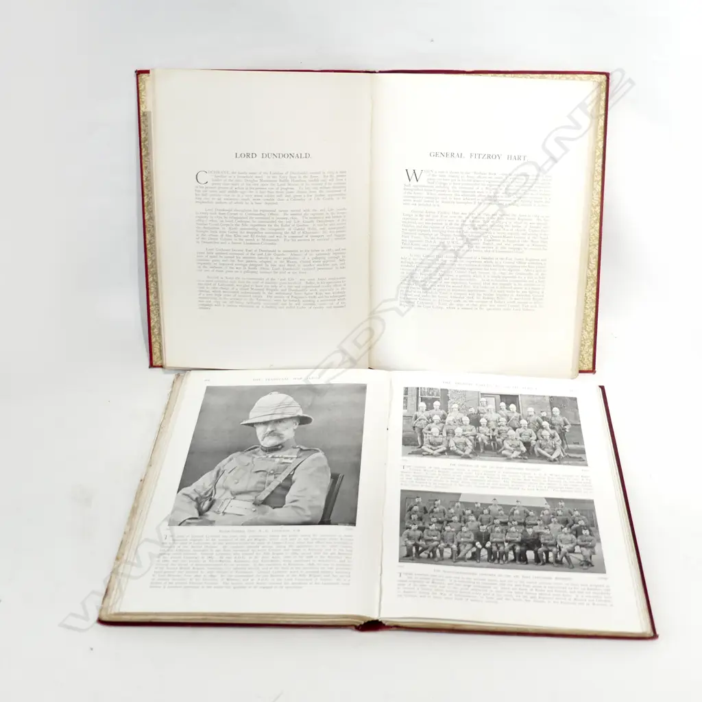 2 LRG FORMAT VOLS PUB 1900 'CELEBRITIES OF THE ARMY' & THE TRANSVAAL WAR ALBUM' Image 1++