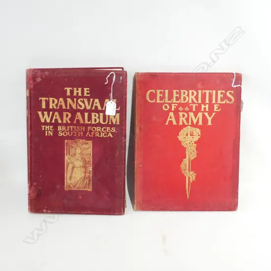 2 LRG FORMAT VOLS PUB 1900 'CELEBRITIES OF THE ARMY' & THE TRANSVAAL WAR ALBUM'