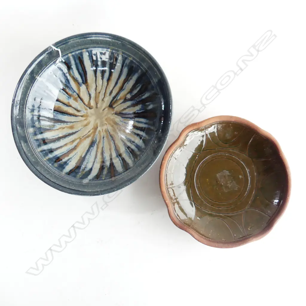 IAN FIRTH EARTHENWARE DISH (DIA237MM) & LG IAN DALZELL KOTOKU POTTERY BOWL (DIA 290MM) Image 1++