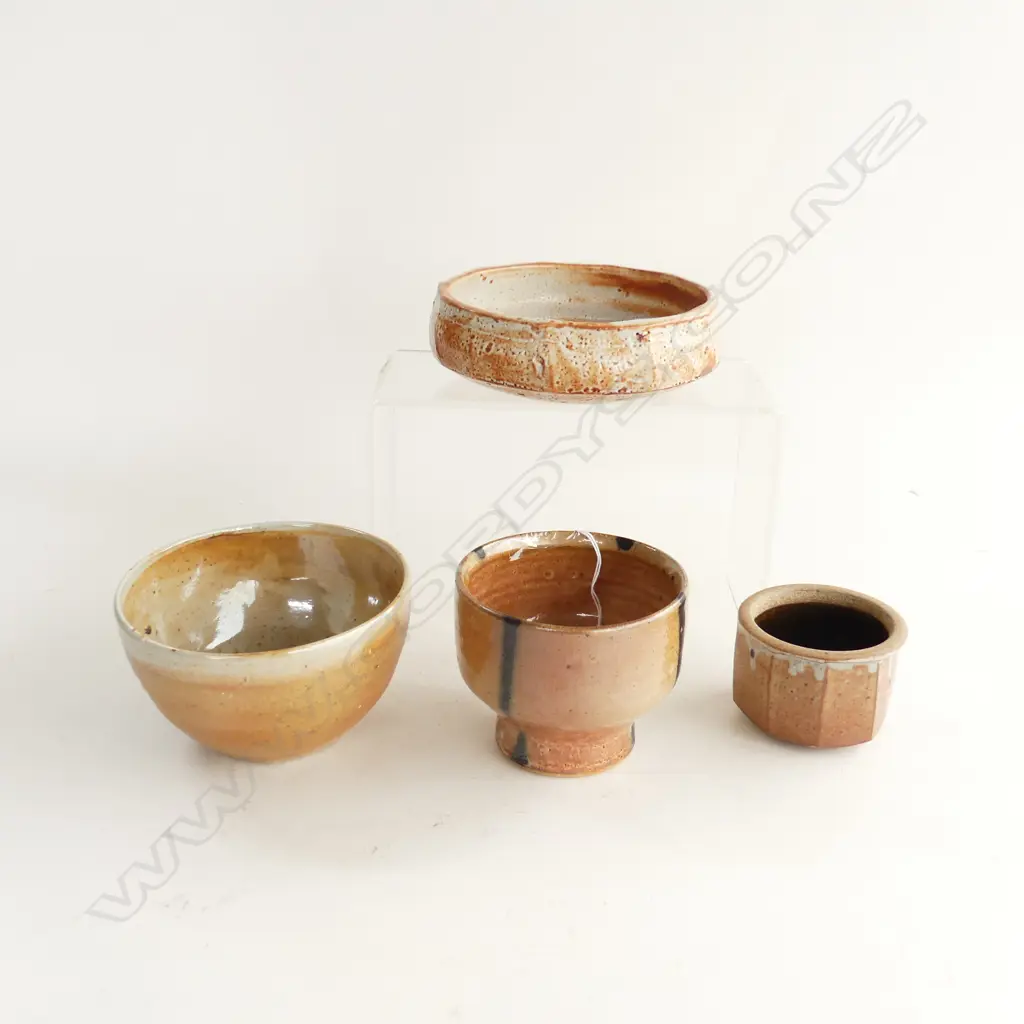 4 SHINO etc GLAZED VESSELS: 1 possibly by Elena Renker Image 1++
