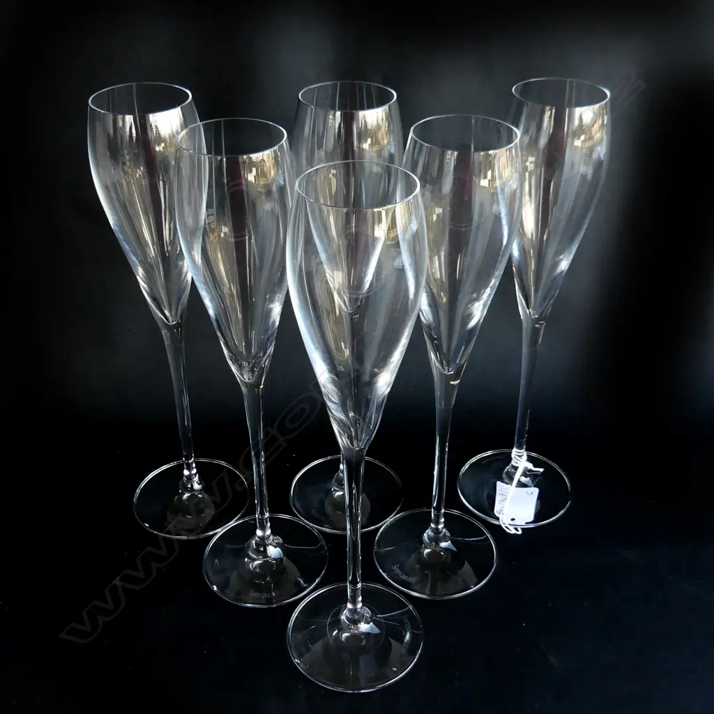 6 SPIEGELAU CHAMPAGNE FLUTES H.260mm Image 1++