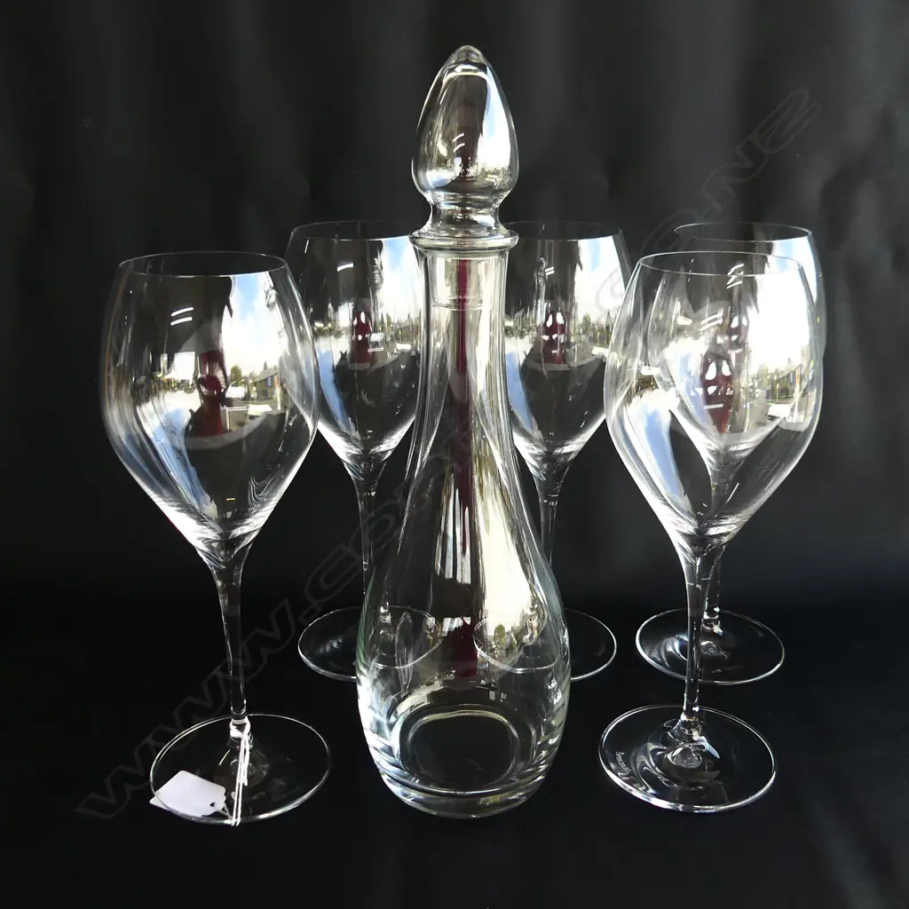 5 LG SPIEGELAU WINE GLASSES H.265mm + DECANTER H.350mm Image 1++