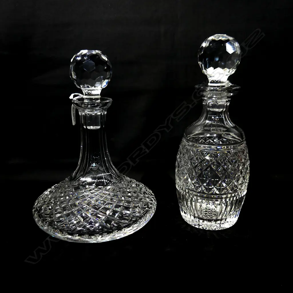 2 CRYSTAL DECANTERS; SHIP & OTHER H.260mm Image 1++