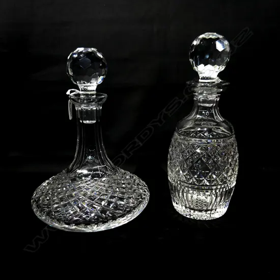 2 CRYSTAL DECANTERS; SHIP & OTHER H.260mm