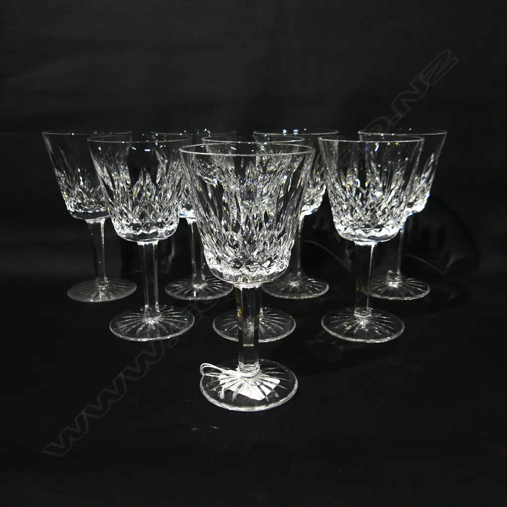 8 WATERFORD LISMORE CLARET WINE GLASSES H.150mm Image 1++