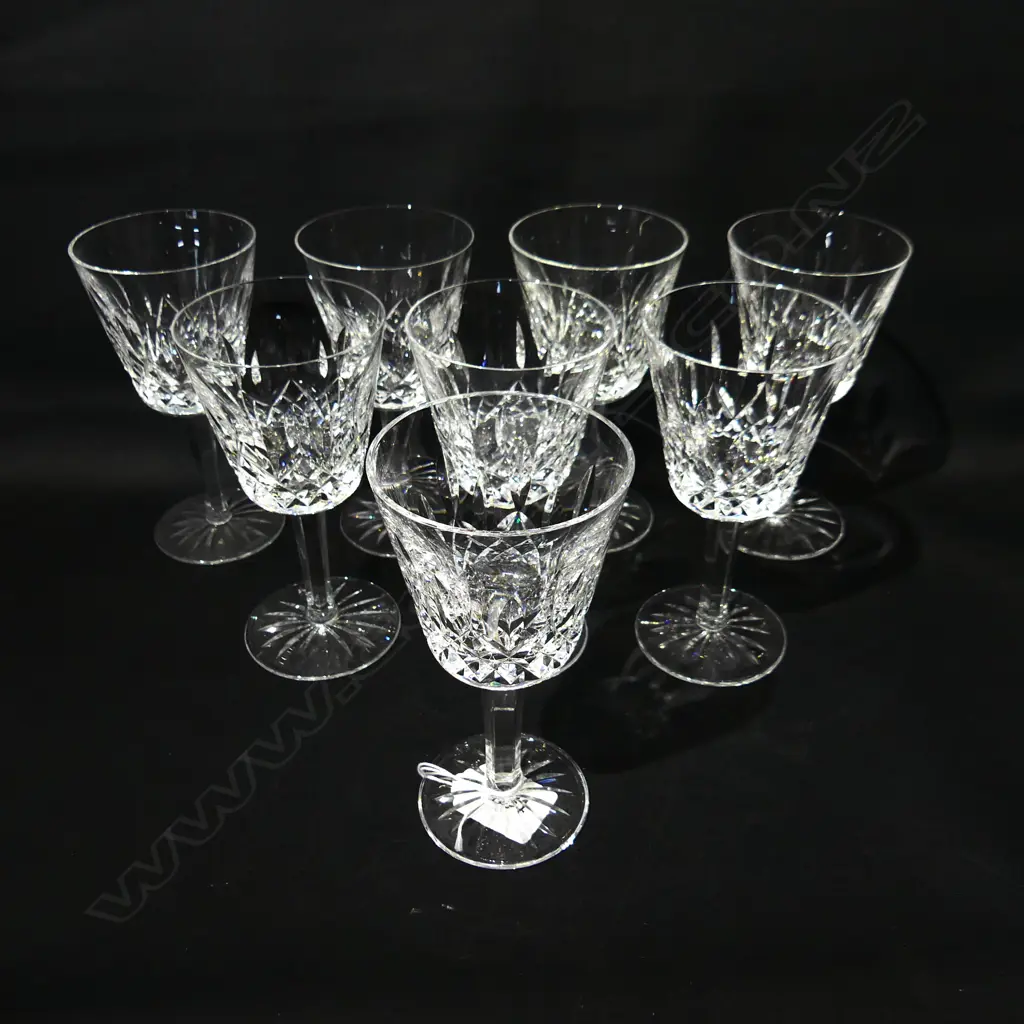 8 WATERFORD LISMORE CLARET WINE GLASSES H.150mm Image 1++