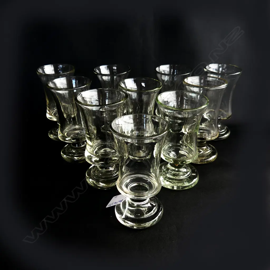 10 ANTIQUE DRINKING GLASSES H.135mm Image 1++