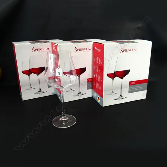 6 SPIEGELAU 'CAPRI' WINE GLASSES H.235mm, BOXED