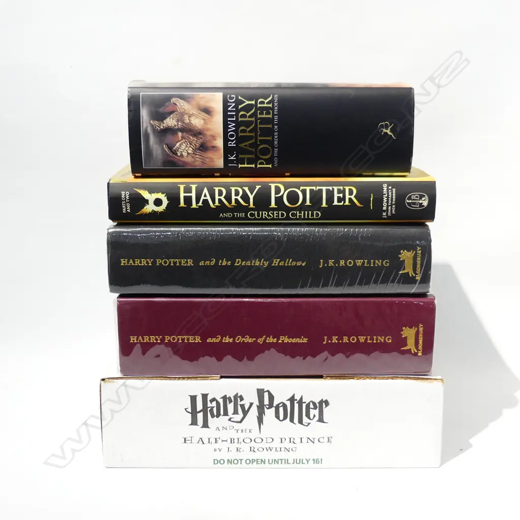 5 1ST / SPECIAL ED. HARRY POTTER BOOKS (2 SEALED); HALF PRINCE, 2x PHOENIX, DEATHLY HALLOWS, CURSED CHILD Image 1++