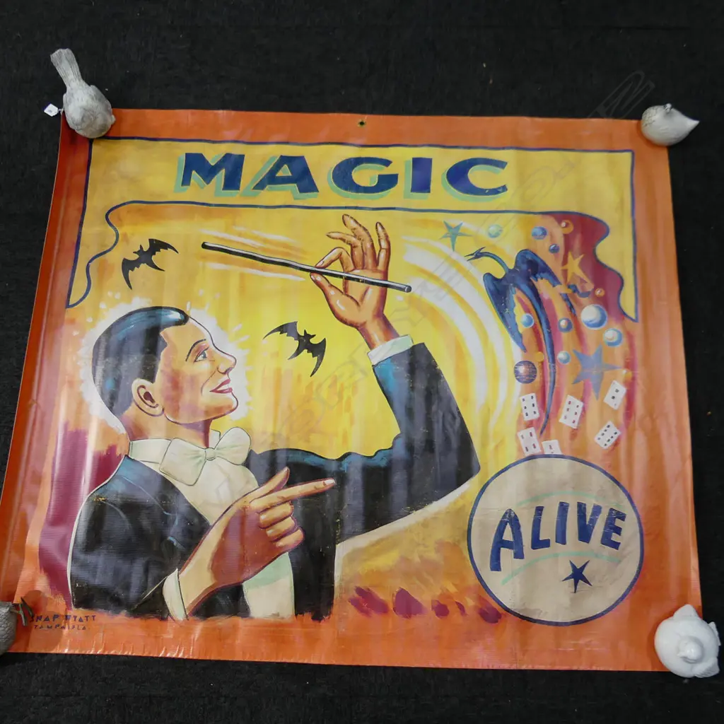 LARGE CIRCUS BANNER 'MAGIC ALIVE' Image 1++