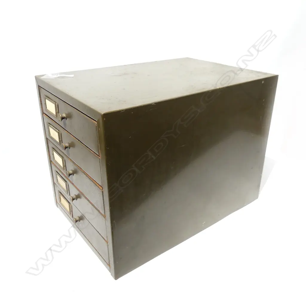 VINTAGE METAL 5 DRAWER SMALL CABINET 260x285x380mm Image 1++