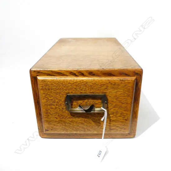 VINTAGE OAK FILE CABINET - SINGLE DRAWER 205x155x400mm