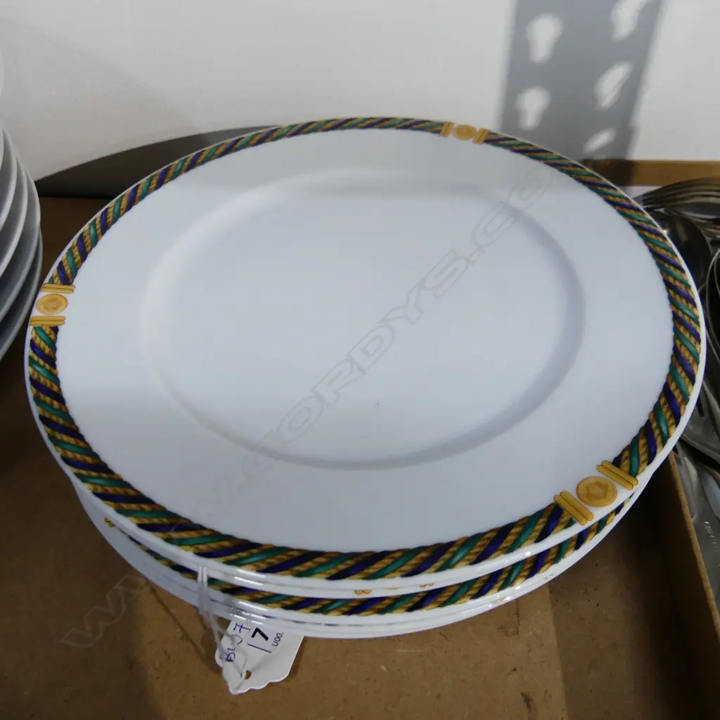 8 CHRISTIAN DIOR 'TORSADIOR' SIDE PLATES 215mm dia Image 1++