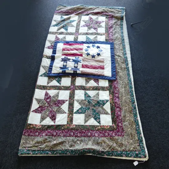 STITCHED QUILTED BED COVER + PILLOW COVER