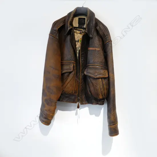 VINTAGE LEATHER JACKET; AVIREX LTD NEW YORK SIZE M