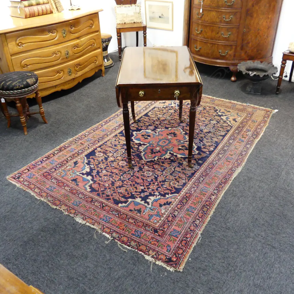 HAND KNOTTED  SEMI ANTIQUE CAUCASIAN RUG 2040 X 1310 MM SHOWING WEAR Image 1++