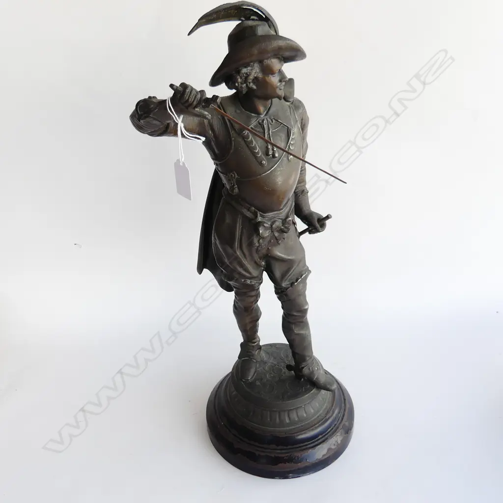 SPELTER CAVALIER SOLIDER FIGURE H.520mm Image 1++