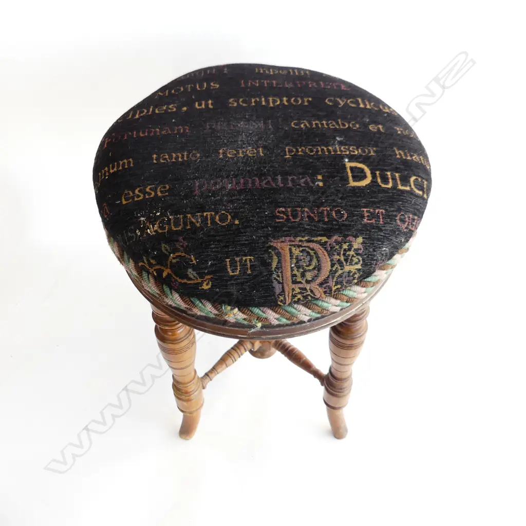 VICTORIAN ROTATING STOOL H.480mm / 360mm dia Image 1++