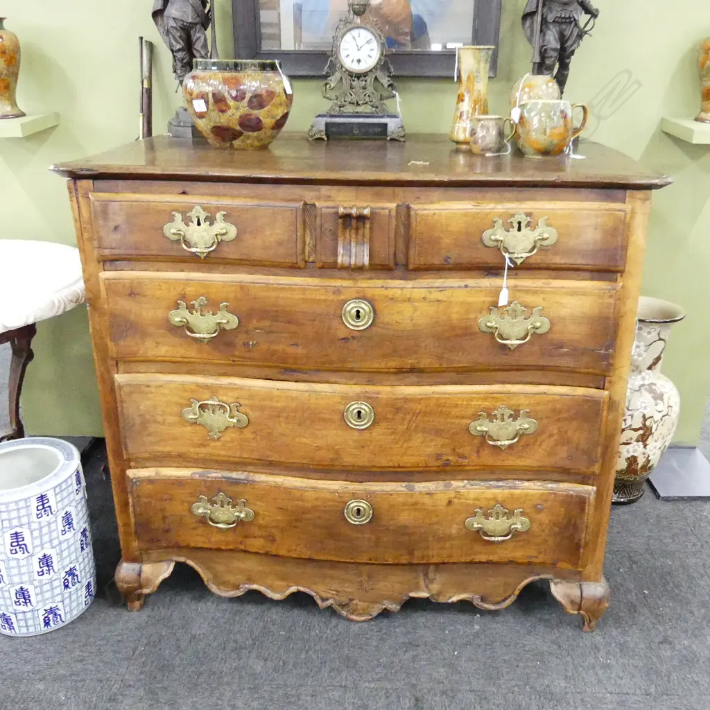 A 19thC French provincial large fruitwood commode Image 1++