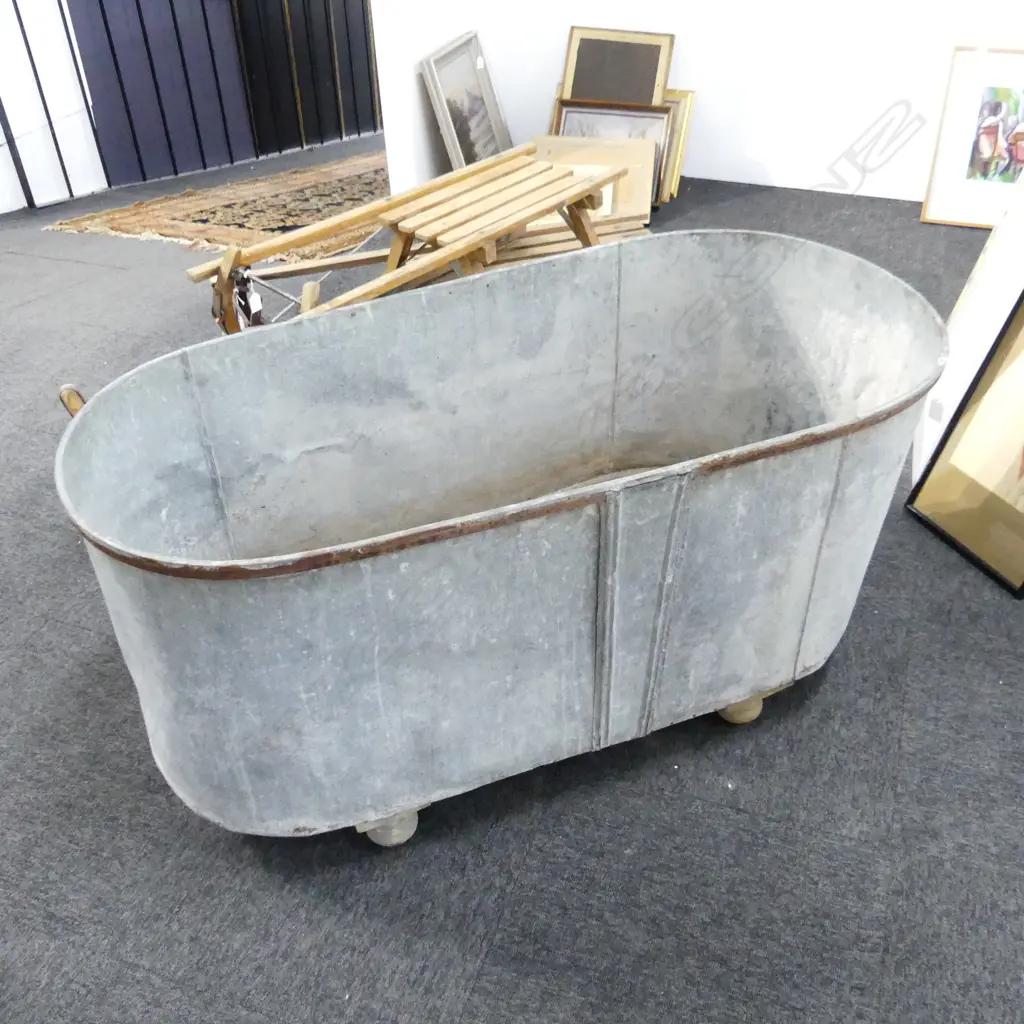 LG VINTAGE GALVANISED BATH TUB L. 1255 H. 650MM Image 1++