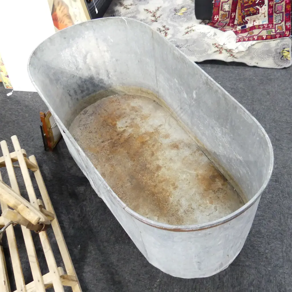 LG VINTAGE GALVANISED BATH TUB L. 1255 H. 650MM Image 1++