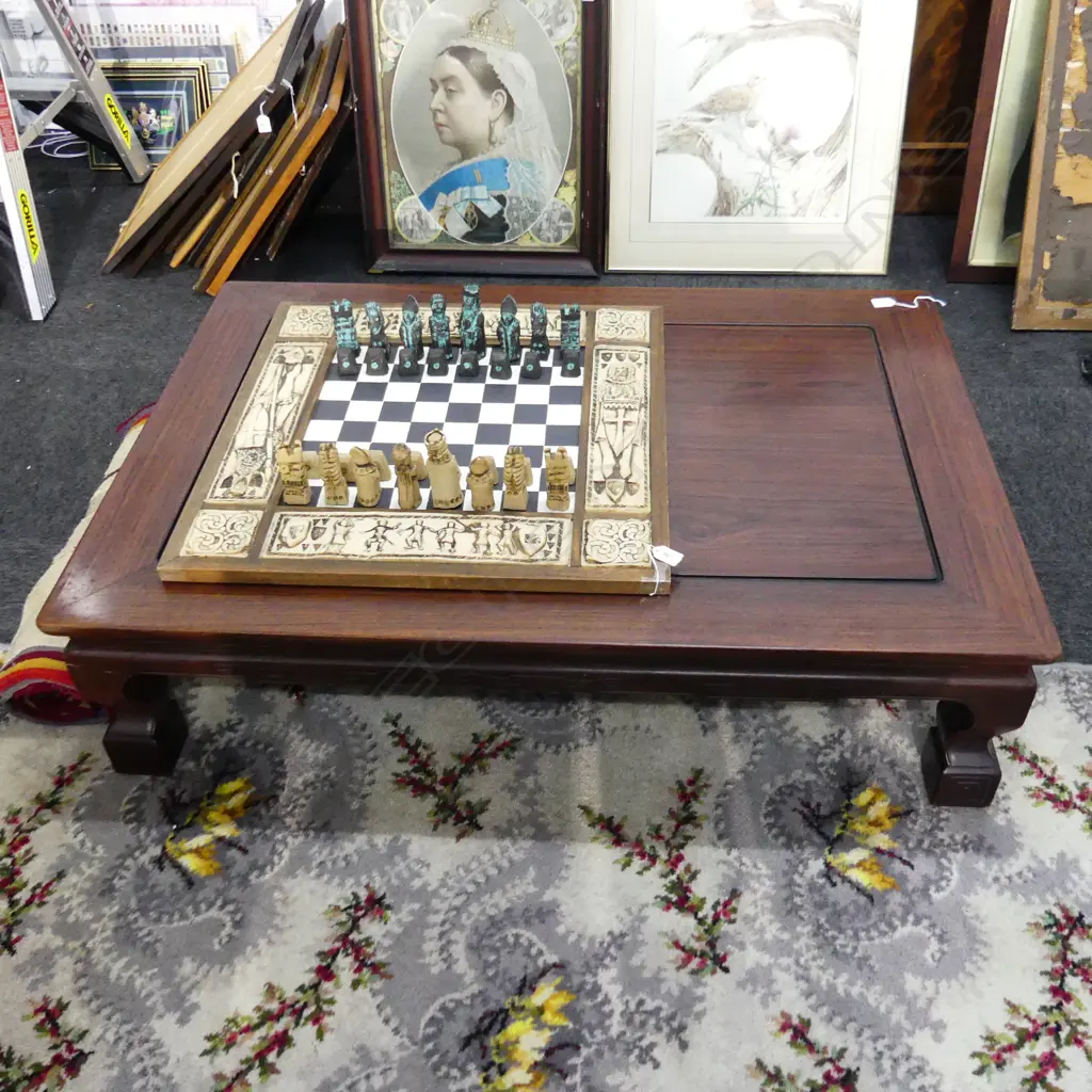 BURMA ROSEWOOD SOLID TOP COFFEE TABLE 820MM X 321MM X  1216MM Image 1++