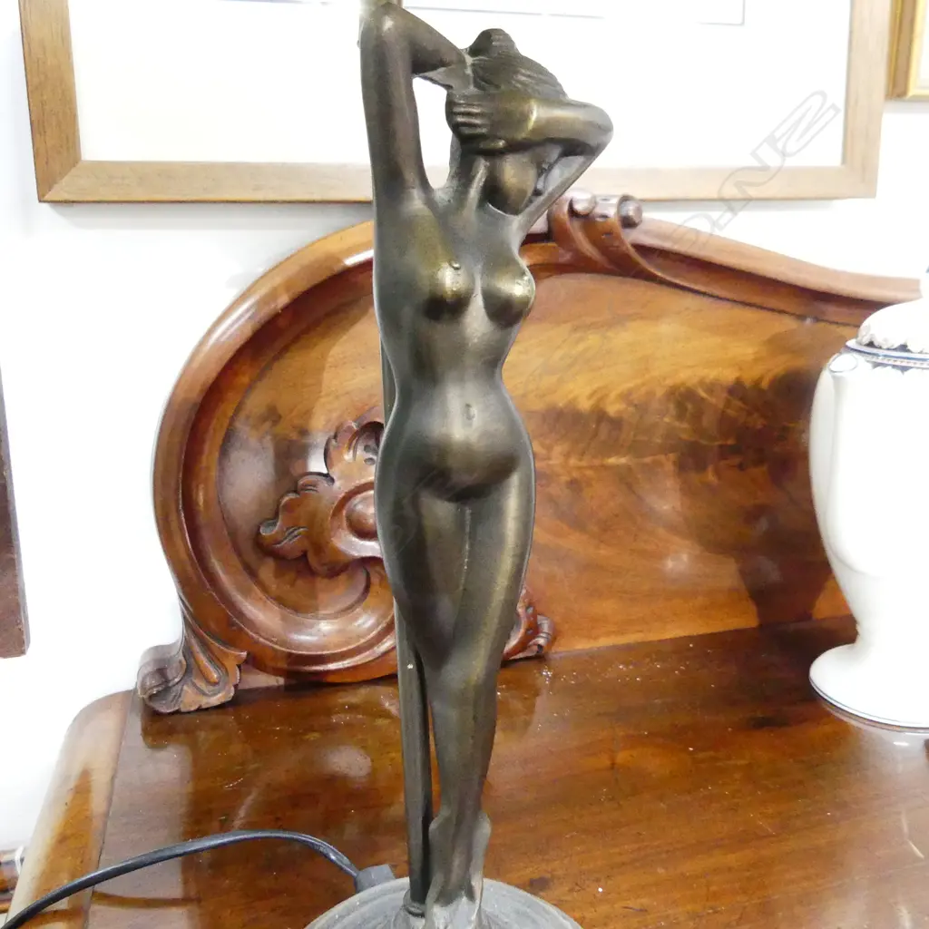 ART DECO FIGURE REPRO TIFFANY TABLE LAMP H.550mm Image 1++
