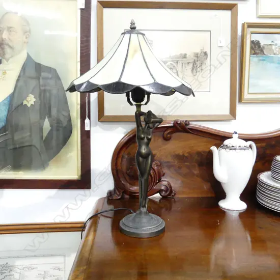 ART DECO FIGURE REPRO TIFFANY TABLE LAMP H.550mm