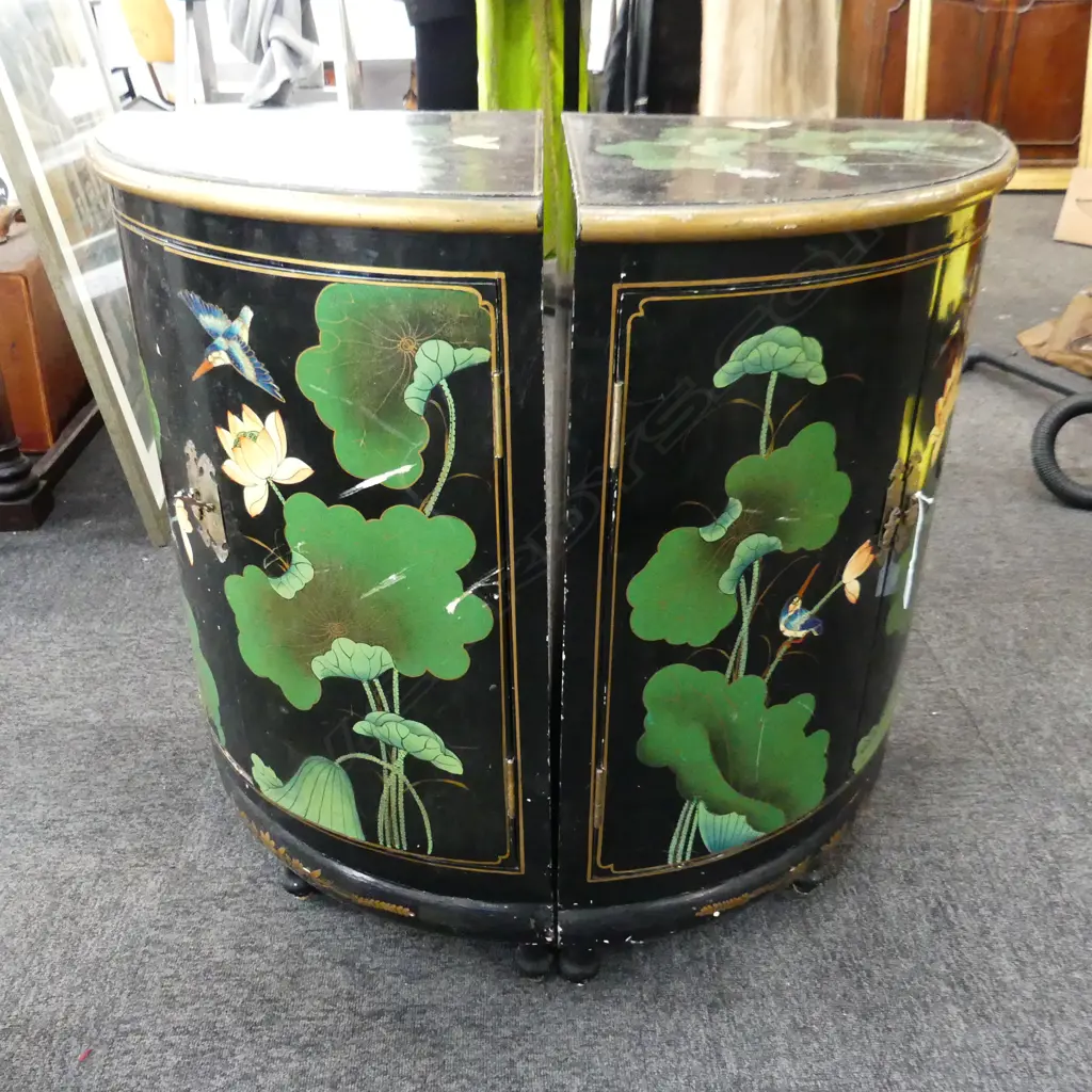 PR ORIENTAL LACQUERED CORNER CABINETS - REQ. ATTENTION 430x430x770mm Image 1++