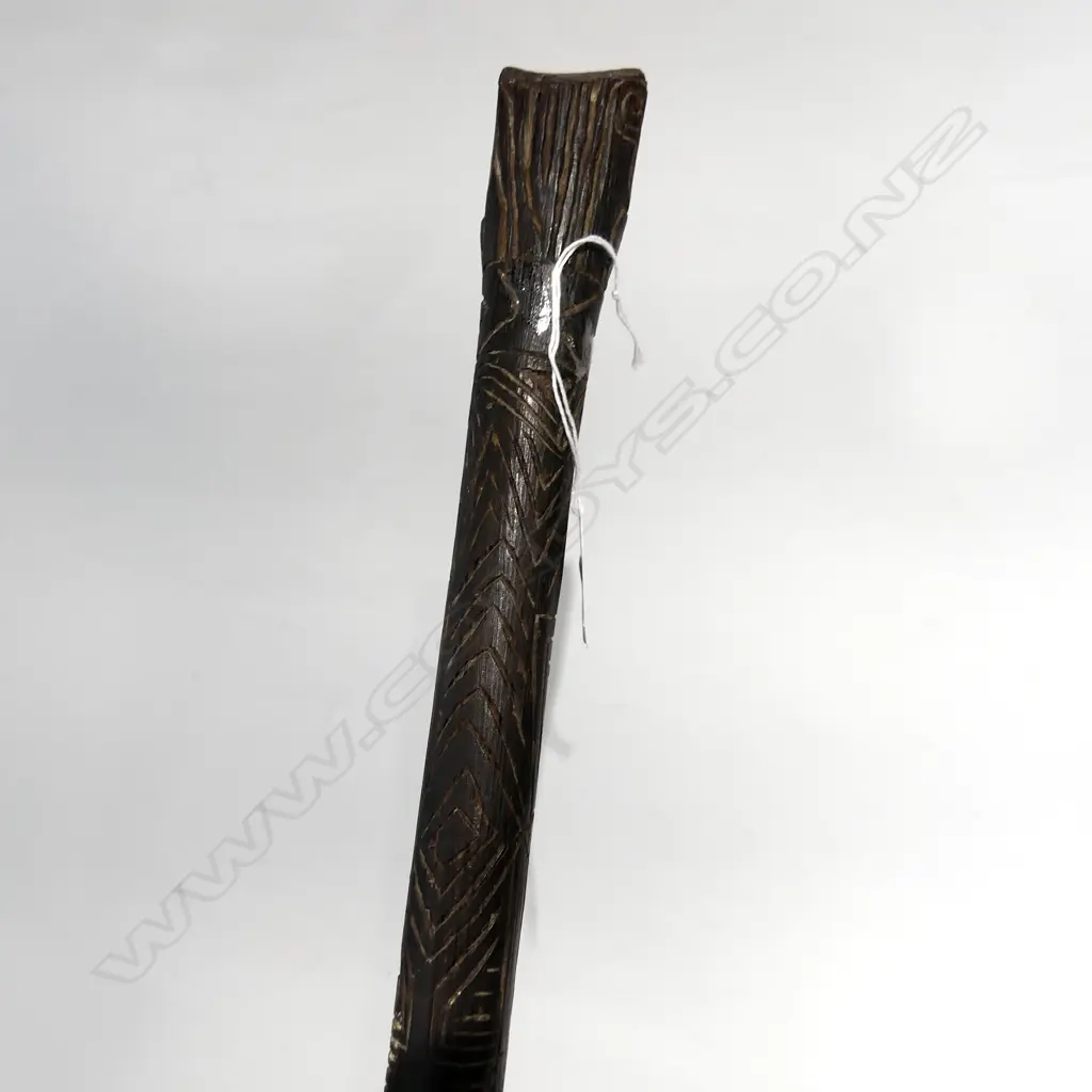 LONG OLD SOLOMON IS. ? PALMWOOD STAFF some chipping L.1350mm Image 1++