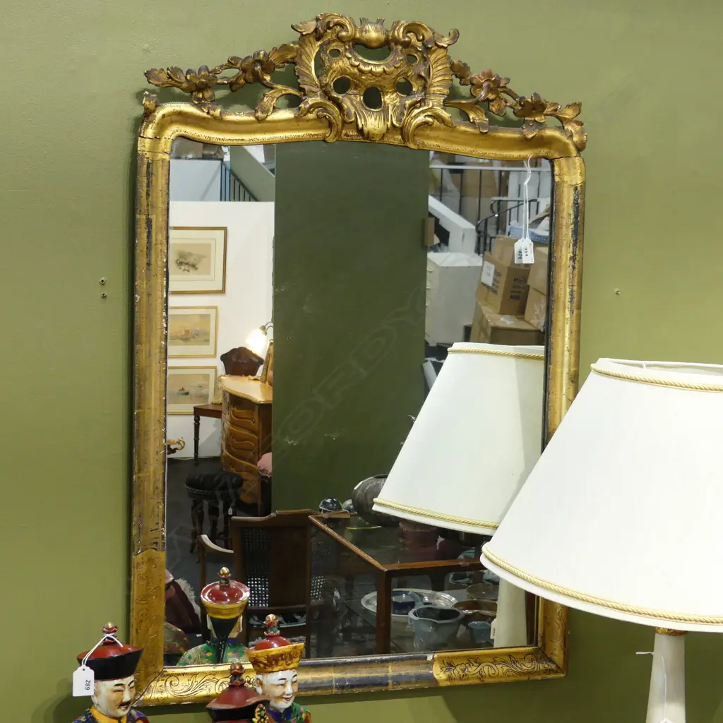 GEORGE III GILDED FRAMED MIRROR - FAULTED 940x640mm Image 1++