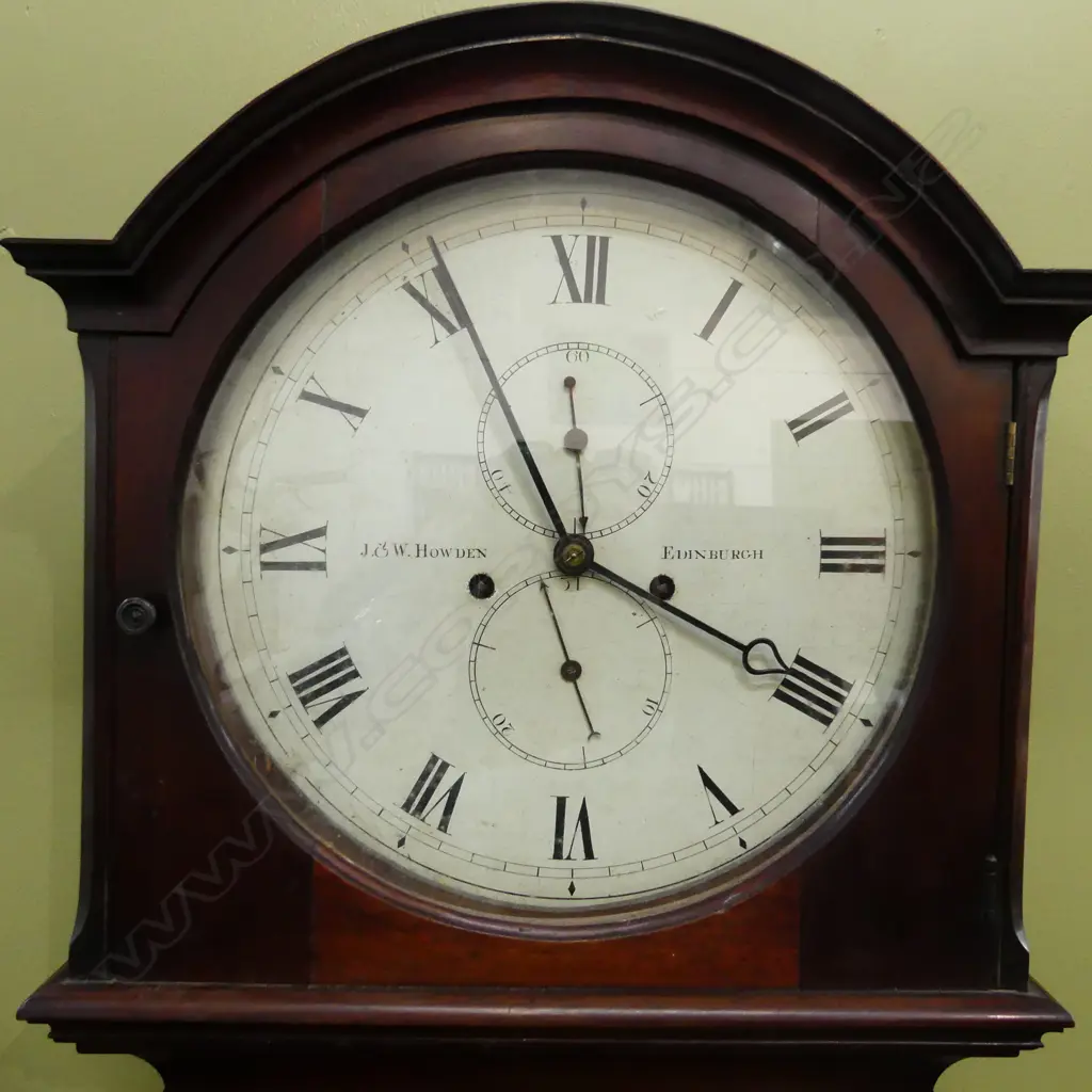 GEORGE III J & W HOWDEN EDINBURGH MAHOGANY SCOTTISH LONGCASE CLOCK 8 DAY Image 1++