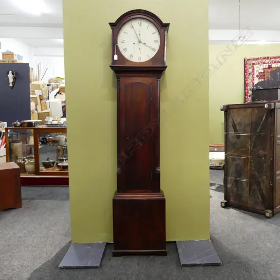 GEORGE III J & W HOWDEN EDINBURGH MAHOGANY SCOTTISH LONGCASE CLOCK 8 DAY